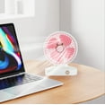 thumbnail image 5 of Blueek Portable 3-Speed USB Rechargeable Mini Fan, Compact Handheld & Desktop Cooling Fan for Home and Outdoor Use, Pink, 5 of 6