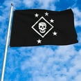 thumbnail image 3 of Dutern Double Sided Marine Raider Flag Military Banner 3 Ply with Brass Grommets 3x5 Feet, 3 of 4