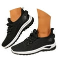 thumbnail image 3 of AUDeals Women's Stretch Knit Sneakers, Air Cushion Running Shoes with Arch Support and Non Slip Comfort (Black, 8), 3 of 9