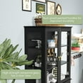 thumbnail image 6 of ARTPOWER 72" Freestanding Kitchen Pantry Storage Sideboard, Classical Tall Cabinet with Glass Door and Adjustable Shelves for Kitchen, Livingroom and Dining Room, Black, 6 of 7
