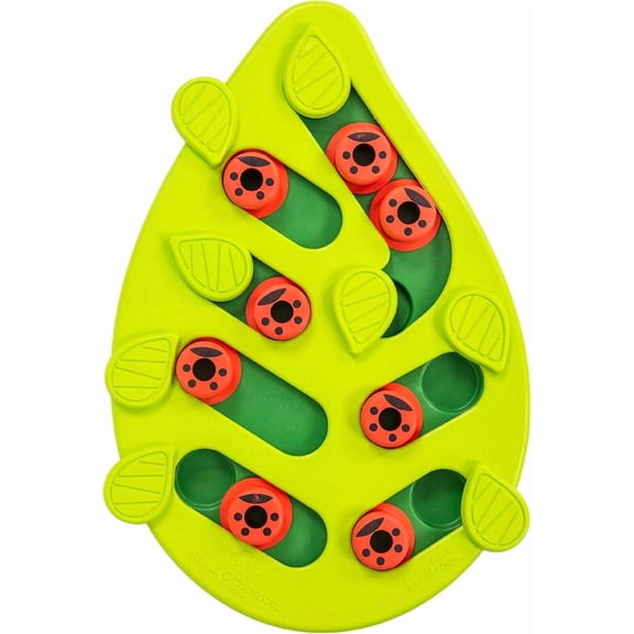 Caplisave Buggin' Out Interactive Treat Puzzle Cat Toy, Green
