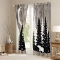 thumbnail image 3 of Homewish Safari Bear Blackout Curtains Set of 2 (52x84 Each) for Female Men Adults,Woodland Animal Window Curtains,Black Brown Curtains and Drapes,Ultra Soft Home Decor, 3 of 6