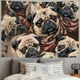 thumbnail image 2 of Orinice Pugs Tapestry Wall Hanging Unique Style Graphic Tapestries Home Decor for Living Room Bedroom Dorm Apartment Farmhouse 40x30inch, 2 of 6