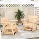 thumbnail image 3 of Costway Mecedora de Madera para Exteriores, Mecedora de Porche con Respaldo Alto, Reposabrazos Ensanchados, Asiento Curvo, Capacidad de Peso de 150 kg, Mecedora para Patio, Balcón, Natural, 3 of 4