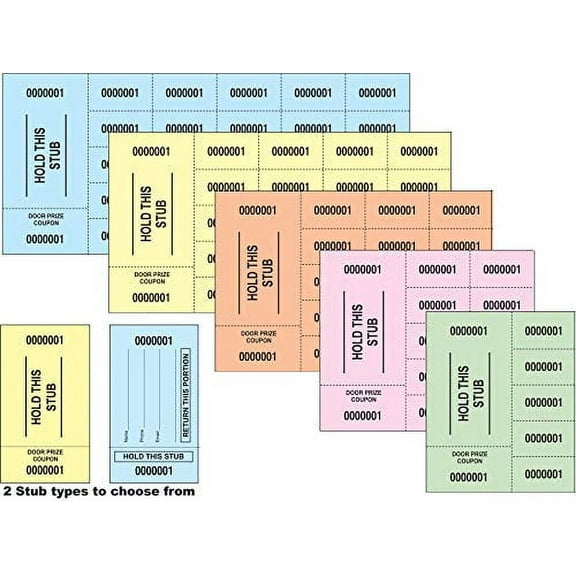 500 White Chinese Auction Tickets - with ”Buyer’s Name, Email & Phone”- 15 Bid Numbers per Sheet)
