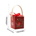 thumbnail image 3 of Dongrere Red and Green Christmas Gift Box - Portable Paper Candy Packaging Box for Holidays, Birthdays & Events, 3.94x3.35x3.35 Inches, 3 of 6
