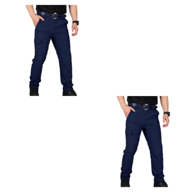 Minnieouse Pantalones Cargo para hombre, ropa deportiva ligera de secado rápido, monos transpirables para senderismo, montañismo, Camping, azul Armada XXL 2Conjunto