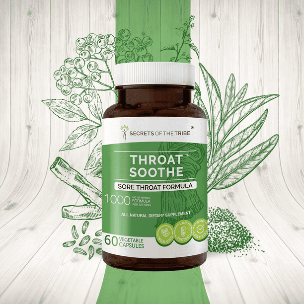 Throat Soothe 60 Capsules, 500 mg, Licorice, Slippery Elm, Marshmallow
