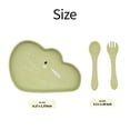 thumbnail image 2 of Baby Silicone Feeder Set, BabyX 3-pcs Safari Wildlife-themed Baby Plate with Suction, Spoon and Fork for Babies Toddler Kids, BPA-Free, Baby Utensils Feeding Supplies, Microwave and Dishwasher Safe, 2 of 8