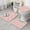 Pink Cow Strawberry, variant on White Cow Black Spot Bow Pattern Bathroom Rugs Sets 3 Piece,Toilet Cover Set,Absorbent Non Slip Bathroom Mats Sets with U-Shaped Contour Rug Toilet Rug Set