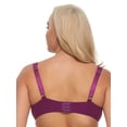 thumbnail image 2 of Paramour by Felina | Dahlia 4 Section Cup Unlined Bra | Full Support & Coverage (Grape Juice, 34DDD), 2 of 3