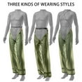 thumbnail image 3 of Tignapoo Lightweight Double-Sided Silicone Rain Pants in Army Green - Waterproof Ripstop Nylon for Camping, Hiking, and Cycling, Adjustable Fit, Packable Design, Only 100g, 3 of 6