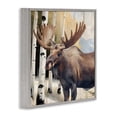 thumbnail image 3 of Stupell Industries Mountain Walk Moose Portrait Gray Framed Giclee Art design by Kim Allen, 12 x 12, 3 of 8