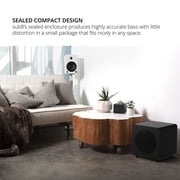 Kanto SUB8 8-inch Sealed Powered Subwoofer (Matte Black)