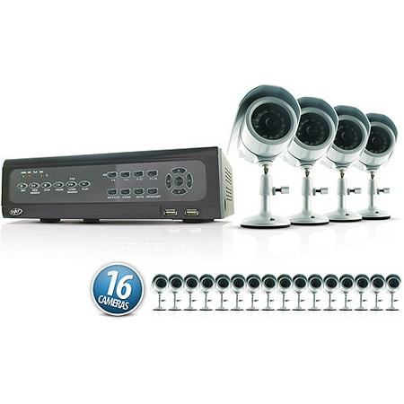SVAT TWR1-16CH-600 16 Channel H.264 DVR Security System with 16 Cameras