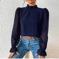 thumbnail image 2 of hoksml Women's Fashion Solid Colour Long Sleeves Tops Casual Tee Blouses Sweatshirt for Women, 2 of 6