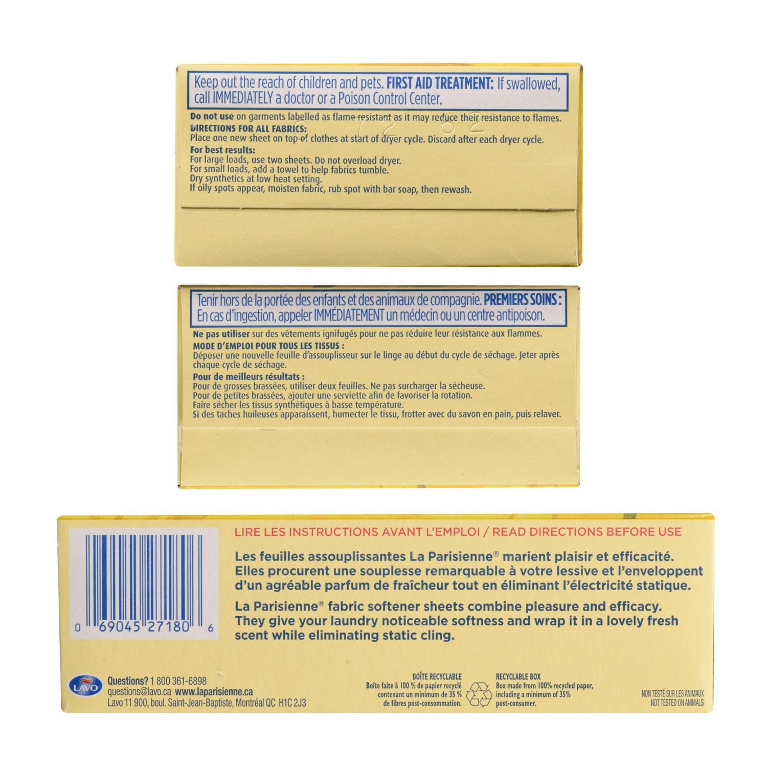 La Parisienne Tonique Sheets Fabric Softener, 80 Count