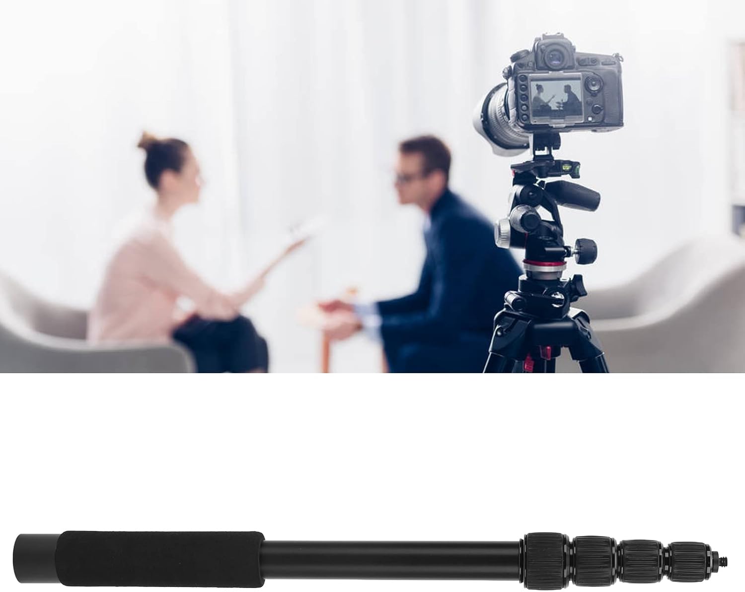 RVKXHD Mic Boom Arm, 1/4 Inch Screw Mic Boom Pole Locking System High Durability for Interview for TV Applications for Video Production(5 knots)