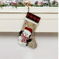 thumbnail image 4 of BNNG Christmas Stockings, 18'' Xmas Stockings with Snowflake Santa Snowman Reindeer Penguin and Plush Faux Fur Cuff Stockings for Stairs Fireplace Hanging Xmas Home Decor, 4 of 4