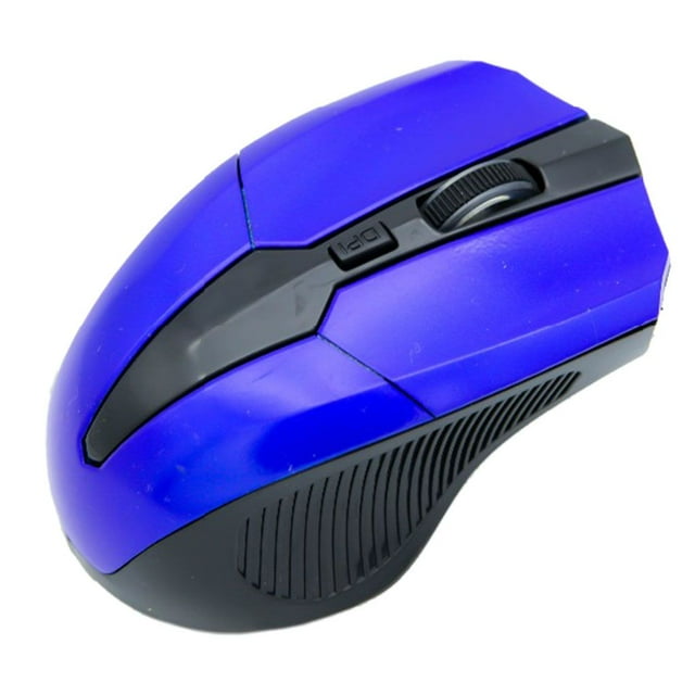 crativent New Arrival Universal Wireless Mouse Portable Optical 4 Buttons 2000 DPI Ergonomic Mice for Computer PC Laptop Blue 1Set