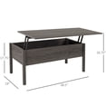 thumbnail image 3 of HomCom 39" Modern Lift Top Coffee Table Desk with Storage, 3 of 10