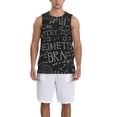 thumbnail image 4 of Easygdp Black Scientific Men's Mesh Basketball Jersey Quick Drying Sleeveless Shirts Fitted Muscle Tank Tops Sport Round Neck T-Shirt - X-Large, 4 of 9