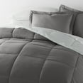 thumbnail image 6 of Comfort Canopy - King Gray / Light Gray Bedding Bundle, Reversible Microfiber Comforter and Patterned Sheet Set, 6 of 13