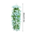 thumbnail image 4 of Wall Mounted Hanging Basket with 85cm Sturdy Rod, 12 Flower Vines Decorative Wall Decor for Home Garden Patio Balcony, Lightweight Easy Install Indoor Outdoor Plant Display Holder, 4 of 6