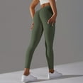thumbnail image 4 of Mallas Push Up de cintura en V para mujer, pantalones de Yoga, sensación desnuda, entrenamiento, 4 of 5