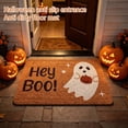 thumbnail image 3 of Ghost Halloween Doormat, Coir Textured Hey Boo Door Mat, Washable Non Slip Entrance Rug, Cartoon Ghost Pumpkin Decor for Front Door Kitchen, 3 of 4