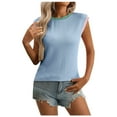 thumbnail image 2 of Tunic Tops for Women Fashion Solid Color Sleeveless Shirts Leisure Loose Fit Standard Straps Summer Tops, 2 of 7