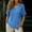 Tops-175Blue, variant on Gamivast Womens T-Shirts Linen Short Sleeve Asymmetrical Side Button Down Tunic Loose Fit Lightweight V-Neck Tees Casual Daily Lounge Summer Vacation outfits