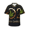 thumbnail image 1 of Fotbe 2025 And Merry Christmas Camisa Hawaiana para Hombre Unisex – Camisa Casual de Verano con Botones de Manga Corta de Algodón y Lino,XX-Large, 1 of 7