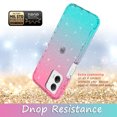 thumbnail image 4 of Rosebono Compatible With Motorola Moto G Stylus 2023, Hybrid Glitter Sparkle Transparent Colorful Gradient TPU Skin Cover Protection Case (Pink/Teal), 4 of 4