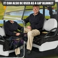 thumbnail image 4 of Binienty Crows Golf Cart Seat Cover Towel Blanket 2 Passenger Universal Golf Cart Seat Covers with Front Pockets Anti-Skid Easy to Install Golfcart Cushion Protector 52x32 Inch, 4 of 7