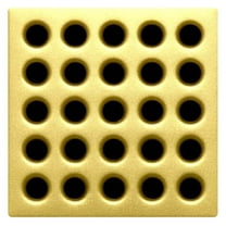 Square Shower Drain Grate 3 3/4-Inch, Polished Stainless Steel Plate with Puller - Replacement Drain Cover for E4400 Series Gold