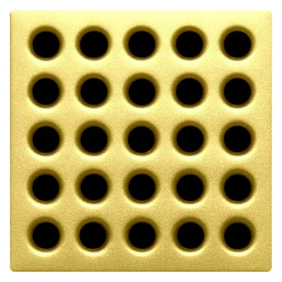 Square Shower Drain Grate 3 3/4-Inch, Polished Stainless Steel Plate with Puller - Replacement Drain Cover for E4400 Series Gold