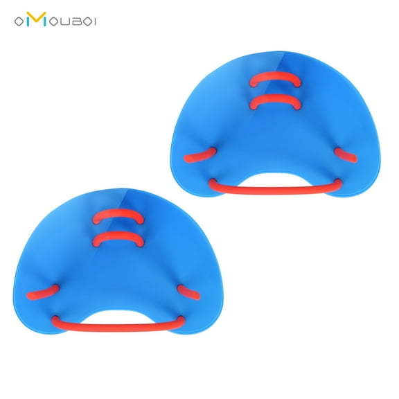 OMOUBOI Swim Paddles Unisex Adult Kids 1 Pair Professional Swimming Training Hand Finger Paddles Blue