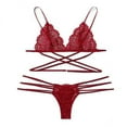 thumbnail image 1 of 4x Traje de Baño de Bikini Bordado de Encaje Transparente de Verano para Mujer, Conjunto de 2 Piezas con Y - 4 piezas, 1 of 8