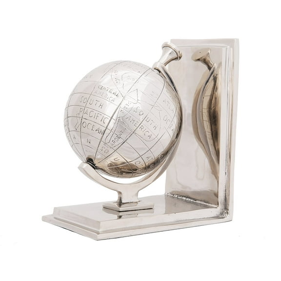 Alum Globe Bookend Set Of Two