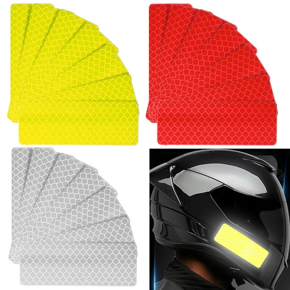 WAENLIR Reflective Safety Tape 48 pack, Optical-Grade Reflective Stickers, Ultra Adhesive Safety Warning Tape for Helmet, Bike, Motorcycle, Mailbox IPX7 Weatherproof, Easy to Cut