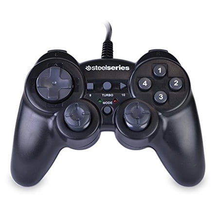 Steelseries USB Rumble Gaming Controller For PC And MAC Black Ps2 Type