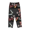 thumbnail image 4 of Goofa Butterfly with Fowers Printed Soft Pajama Pants for Women, Wide Leg Comfy Casual Lounge Yoga Pants-Medium, 4 of 9