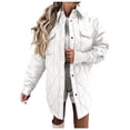 thumbnail image 1 of Chaquetas para mujer, ropa de invierno, abrigo de algodón de cuero con solapa cálida de talla grande, chaqueta con botones de manga larga Odeerbi  ODB-3, 1 of 7