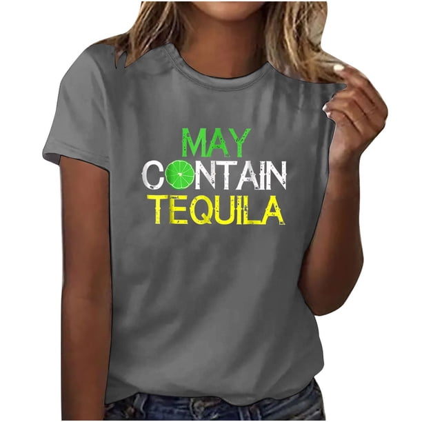 Fiudx Ofertas Relámpago Camisas Mayo de Moda para Mujer, Camisetas de Manga Corta para Fiesta de Mayo, Blusas