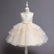 thumbnail image 2 of Vestido de princesa Odeerbi LM103-1260 para Niñas sin mangas encaje beige, 2 of 9