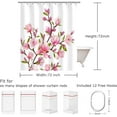 thumbnail image 4 of Pink Floral Shower Curtain for Bathroom Flower Shower Curtain Pink Shower Curtain Flowered Pink and White Bright Pretty Floral Bathroom Decor, 72" W X 72" H, 4 of 6