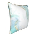 thumbnail image 2 of Haiem Gold Lines Marble Watercolor Print Velvet Soft Solid Decorative Square Throw Pillow Covers Set with Elegant Piping Christmas Cushion Case for Sofa Bedroom Car-18"x18", 2 of 8