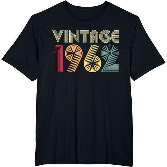 Vintage 1962 60th Birthday Gift 60 Years Old Men Women Retro T-Shirt