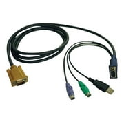 Angle View: Tripp Lite P778 015 USB/PS2 Combo Cable for NetDirector KVM Switches B020 U08/U16 and KVM B022 U16, 15 ft.